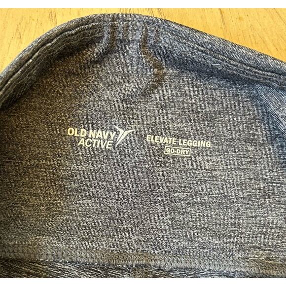 Old Navy Yoga Pants Zipper High Waisted Leggings Color block Pink Gray Gym Med - Picture 7 of 11